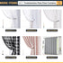 Treatmentex White Sheer Curtains Black Pompoms 63" inches Long Window Draperies for Boy's Room Bed Canopy 2 Panels Rod Pocket...