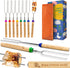 CARPATHEN Marshmallow Roasting Sticks Campfire - Set of 8pcs Smores Sticks With Beautifully Engraved Handles - Perfect as a 4th of July Gift - Tel...