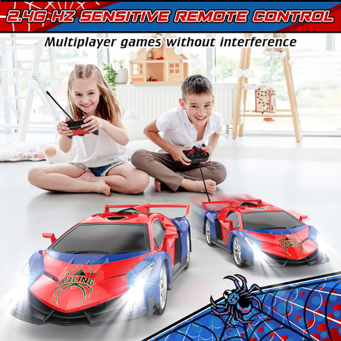 Growsland 2024 Remote Control Car for Kids, RC Cars for Boys Kids 1:18 Electric Vehicle Toy Car Hobby Racing Car Toys with Lights & Controller, Bi...