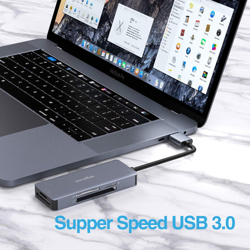 CF Card Reader,USB 3.0 to Compact Flash Memory Card Reader Adapter 5Gbps Read 5 Cards Simultaneously for SDXC, SDHC, SD, Micro SDXC, Micro SD, Mic...