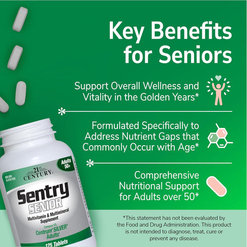 21st Century Sentry Senior Tablets, 265 Count...