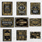 LINGXIU 9 Pieces Roaring 20s Party Decorations Black and Gold Retro Jazz Party Roaring Twenties Wall Signs Decorations Kit for 1920s Party Speakea...