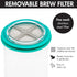 Primula Press & Go Iced Tea Brew Tumbler 16 oz, Teal...