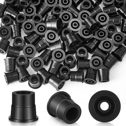 Plastic Baluster Connectors for 3/4" Od Round Balusters Black Baluster Adapter for Deck Handrails Balusters Stair Home House Indoor Outdoor(100 Pc...