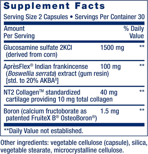 Life Extension ArthroMax® Advanced NT2 Collagen™ & AprèsFlex®, glucosamine sulfate, Boswellia (Indian frankincense), joint health, mobility, glute...