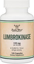 Lumbrokinase Enzymes Supplement - 120 Capsules (Max Activity 10,000 FU/Gram) 150mg per Serving (No Fillers, Non-GMO, Gluten Free) for Cardiovascul...