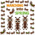 77Pcs Marching Into Spring Bulletin Board Set, Spring Insect Ant Honeycomb Cutouts Classroom Decorations, Hello Spring March Chalkboard Wall Decor...