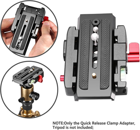 Neewer Professional Aluminum Alloy Quick Shoe Plate Adapter with 1/4 3/8 inches Screw for DSLR Camera Camcorder Tripod Monopod,Compatible with Man...