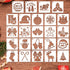 24 Pcs Christmas Stencils for Painting On Wood, Small Christmas Stencils Reusable Snowflake Santa Claus Christmas Tree Drawing Painting Stencils f...