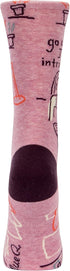 Blue Q Women's Funny Crew Socks ~ Go Away, I'm Introverting. (fit shoe size 5-10)...