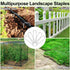 24 Pack Garden Stakes, U-Shaped Tent Stakes, Galvanized Landscape Staples, Ground Stakes, for Landscaping Securing Weed Barrier Fabric, Irrigation...
