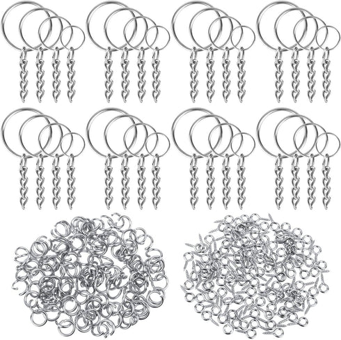 Key Chain Rings, Shynek 360Pcs Key Rings Bulk with Jump Rings and Screw Eye Pins...
