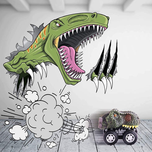 Dinosaur Toys for 3-7 Year Old Kids, Pull Back Dinosaur Cars for Kids, 4 Pack Set Car Toys, Gift Toys Dino Cars...