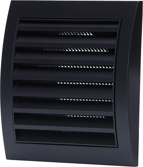 Vent Systems 4'' Inch Anthracite Air Vent Cover Dryer Vents and Bathroom Exhaust Vents Pipe, Louvered Dryer Vent Cover - Exhaust, Supply Air Regis...