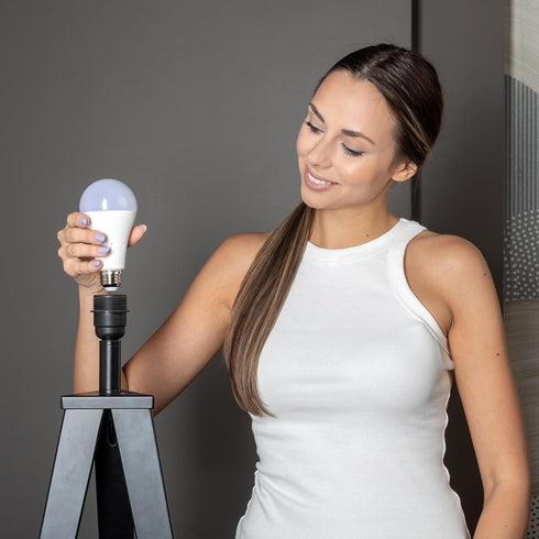 Rechargeable Light Bulbs - Pack of 1 - Battery Operated Long Lasting Emergency Light Bulb with Power Cap - 5000K Color Temperature - 850LM (E26 /1...