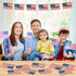 Patriotic Glitter Cutouts- 100Pcs Memorial Day American Soldier Flag Cutouts 4th of July Paper Die Cut with Glue Points for Kids Party Classroom O...