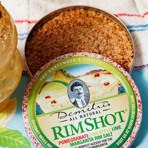 Demitri's RimShot Margarita Salt Rimmers – Made W/Hawaiian Sea Salt - Rimmer for Cocktails - Blend of Pineapple, Pomegranate & Lime - Margarita Sa...