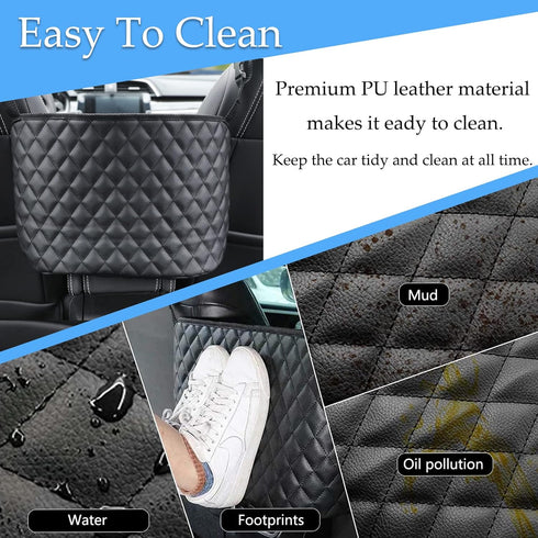 Car Pocket Handbag Holder Purse Hook for Car Leather Seat Back Organizer Holder Barrier of Backseat Pet Kids for Car Handbag Holder Between Two Se...