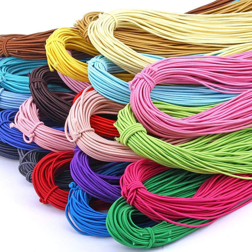 50 Yards 2mm High Elasticity Cord Round Beading Thread Strings Nylon Rope Elastic Band for DIY Masks Jewelry Making Gift Wrapping Hair Accessories...