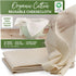 Organic Unbleached Cotton Cheesecloth for Straining - 2 Reusable Hemmed Squares, GOTS Certified, Fine Reusable Strainer – Large 23" x 23"...