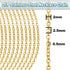 Jishi 33ft Stainless Steel Gold Plated Chain for Jewelry Making Supplies - 2mm 18K Gold Plated Non Tarnish - 33ft Roll with Lobster Clasps, Jump R...