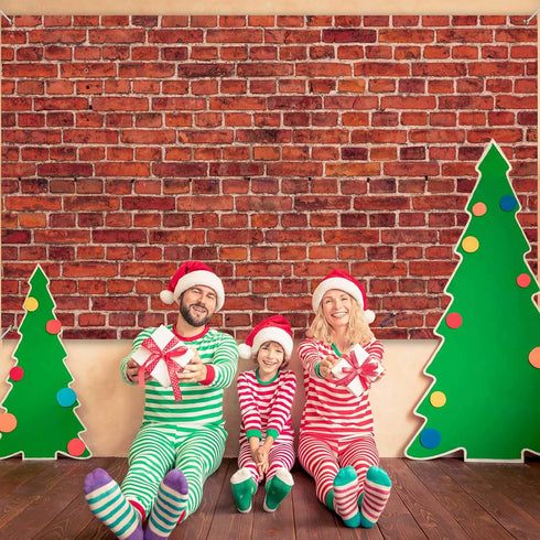 Red Brick Wall Party Backdrop, Large Fabric Red Brick Sign Photo Backdrops Background for Baby Shower Birthday Party Wedding Graduation Home Decor...