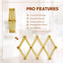RAM-PRO Accordion Style Wood Expandable Rack Hat, Cap, Belt, Umbrella Coffee Mug Wall wooden Pegs (Set of 2)...