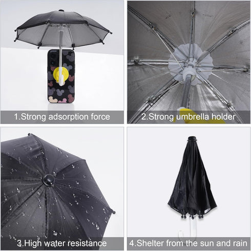 Adjustable Universal Cell Phone Umbrella Stand, Anti-Glare Cover Sun Shield, Suction Cup Piggy Stand, Outdoor Phone Sunshade Holder......