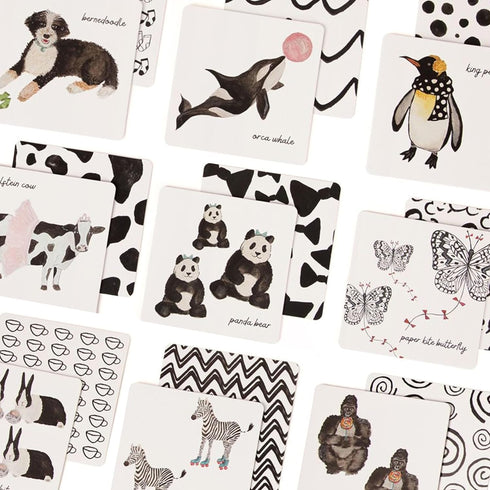 High Contrast Baby Toys for Newborn (Set of 10) - Minimalist 0-3 Month Toys (5.5” x 5.5” x 0.75”) - Durable Black and White Baby Toys 0-3 Months -...