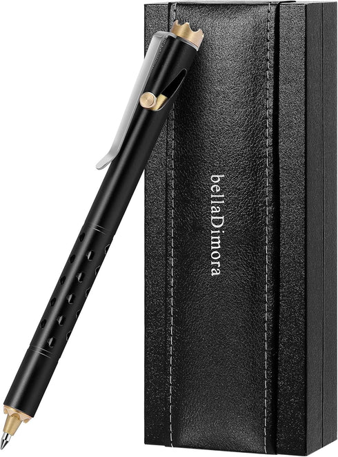 bellaDimora Premium Slim Bolt Action Pen,Professional and Lightweight Aluminum Pen for Business and School,Retractable Ink Refillable Pen,Premium ...