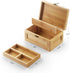 Wooden Stash Box with Rolling Tray Stash Box Combo to Organise your Herbs and Accessories - Rolling Kit with Removable divider - Large stash box a...