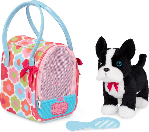 – Toy Dog – Plush Puppy – Dog Carrier – Toy Boston Terrier – 3 Years + – Floral Print Glam Bag & Boston Terrier Pup...
