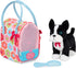 – Toy Dog – Plush Puppy – Dog Carrier – Toy Boston Terrier – 3 Years + – Floral Print Glam Bag & Boston Terrier Pup...