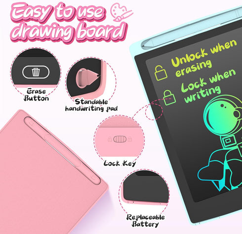 2 Pack LCD Writing Tablet for Kids Doodle Board with 2 Bag, Electronic Drawing Tablet Drawing Pads, Etch a LEYAOYAO Sketch Pad Learning Educationa...