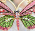 Gyn&Joy Gold Tone Pink Green Crystal Rhinestone Butterfly Pin Brooch...