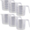 U.S. Kitchen Supply Plastic Measuring Cups with Handles - 16 oz (500 ml) Liquid Measuring Cup Set of 6 - Clear Microwave Safe Kitchen Cups - Measu...