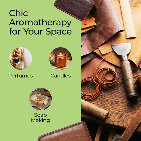 Good Essential - Professional Leather Fragrance Oil for Diffuser, Candle Warmer, Wax Melts - 1 fl oz, 30ml - Leather Scent Fragrance Oil - Leather...