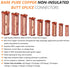 6 Gauge Butt Splice Connectors 30 PCS 6 AWG Non-Insulated Butt Connectors,Bare Pure Copper Butt Splice Wire Connector,Heavy Duty Uninsulated Crimp...