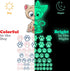 Glow in The Dark Cat Stickers with Dog and Fish, Wall Decals Sticker for Kids Bedding Room, Great for Birthday Gift Glowing Cat for Girls and Boys...