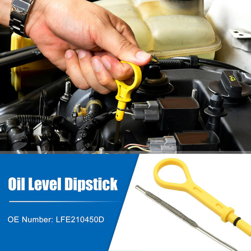 uxcell 1 Pcs Engine Oil Dipstick Engine Oil Fluid Level Dipstick for Mazda Miata Base LS SE 1.8L L4 Gas 2000-2002 No.LFE210450D...