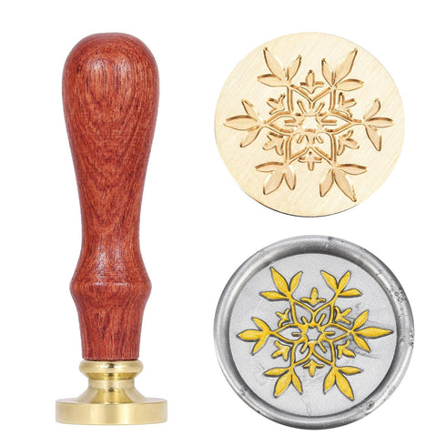Yoption Wax Seal Kit, Snowflake Wax Seal Stamp, 10pcs Silver Glue Gun Sealing Wax Sticks and Wax Seal Pen, Great for Wedding Invitations, Christma...