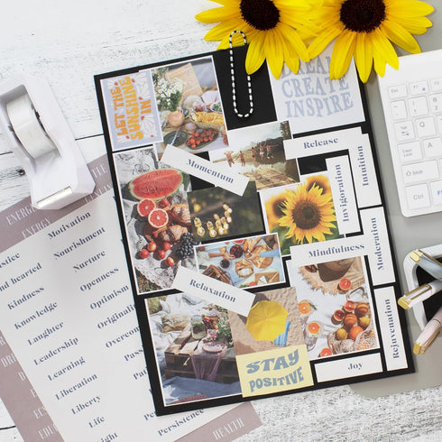 ZICOTO Vision Board Kit - Inspirational Book with Photos and Quotes to Realize Your Dreams & Achieve Goals...