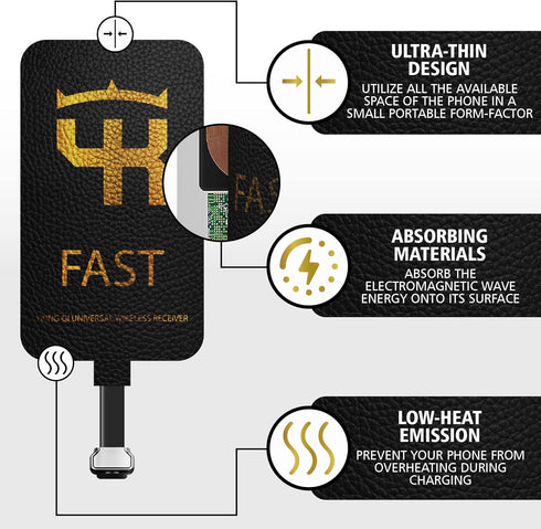 2000 mAh Qi Receiver Type A for Samsung Galaxy J7 J8 J6 J3 A7 A8 - LG K40 K30 K20 K10 V10 Stylo 2 3 - Qi Wireless Charging Adapter Type A......