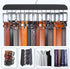 Belt Hanger for Closet Max 42 Belts, Sturdy Wood Belt Rack Closet Accessories with 14 Hooks Belt Organizer for Closet Organizers and Storage -Blac...