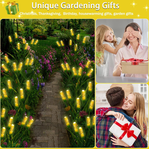 Solar Lights Outdoor Garden, 2 Pack 20 LEDs Swaying Solar Garden Lights, Solar Acrylic Bubble Lights Outdoor Waterproof, Decorative Solar Lights f...