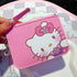 Cute Kitty Wallet Cartoon Anime Purse Credit Card Holder with Kawaii Melody Lanyard Gift for Girl Women(Red)...
