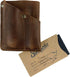 Hide & Drink, Front Pocket Wallet, Multitool Pouch, Card Holder, Money Organizer, Travel Accessories, Full Grain Leather, Handmade, Bourbon Brown...