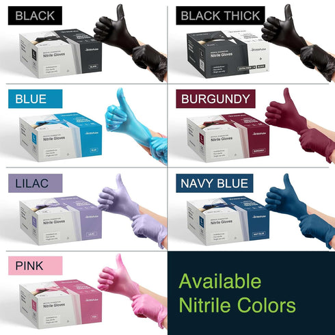 Lilac Nitrile Disposable Gloves - 50 Count - 3 Mil Nitrile Gloves Small - Powder and Latex Free Rubber Gloves - Surgical Medical Exam Gloves - Foo...