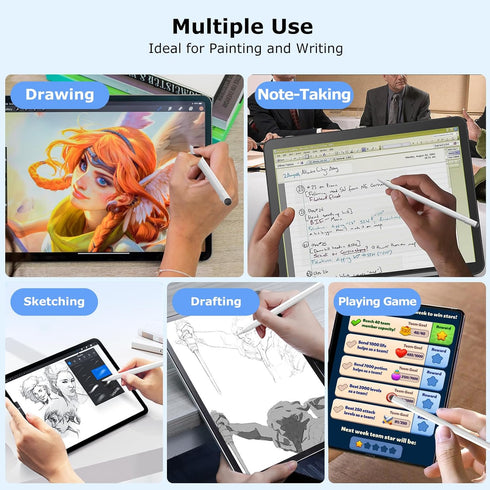Stylus Pen for iPad, 2 in 1 Active and Capacitive Apple Pen, Fast Charge Apple iPad 10th Generation Pencil, Compatible with iPad Pro 11/12.9", iPa...