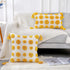 PANOD Super Soft Farmhouse Decorative Plush Throw Pillow Covers 12 x 20 Yellow,Solid Pom pom Tufted with Tassels Modern Accent Boho Lumbar Cushion...